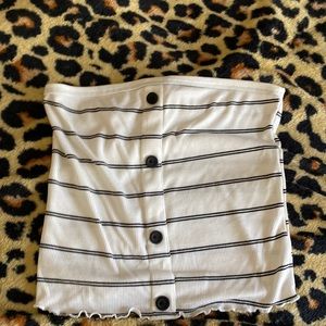 Black and white tube top